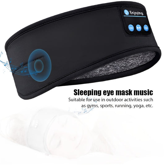 Wireless Bluetooth Sleeping Headphones Headband Thin Soft Elastic Comfortable Music Ear Phones Eye Mask For Side Sleeper Sports