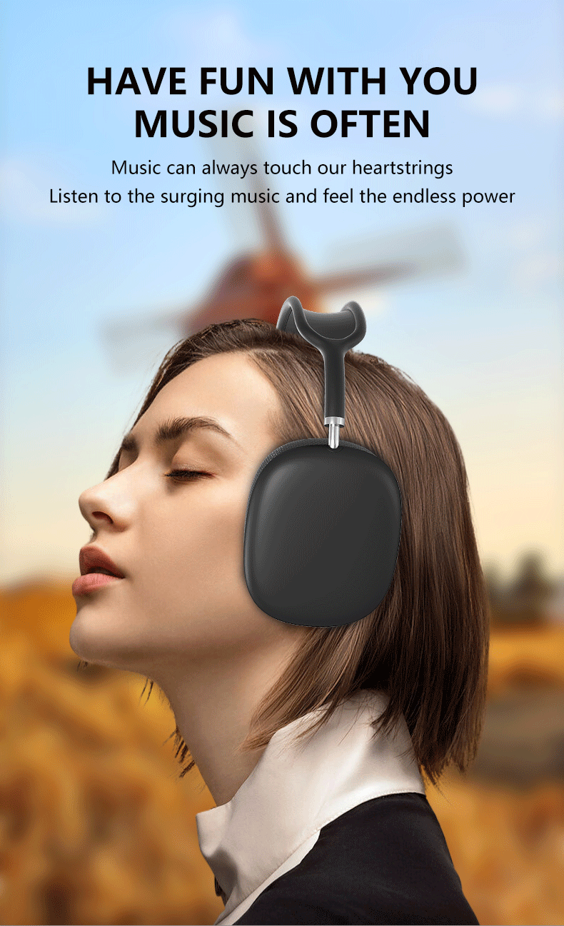 Pro Max Wireless Bluetooth Headphones HiFi Stereo Noise Cancelling Waterproof Mic Pods Over Ear Sports