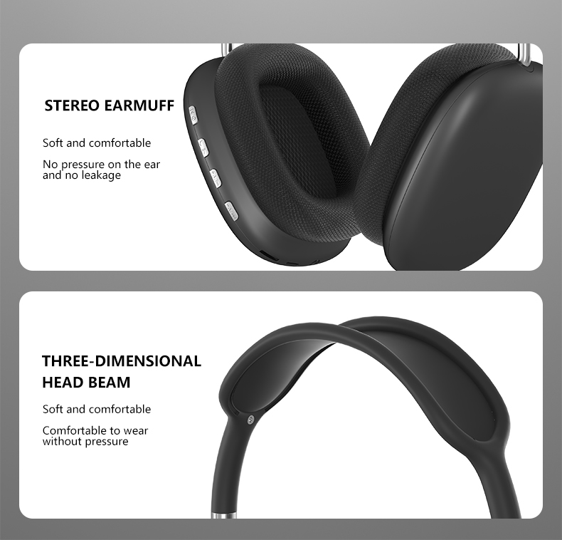 Pro Max Wireless Bluetooth Headphones HiFi Stereo Noise Cancelling Waterproof Mic Pods Over Ear Sports